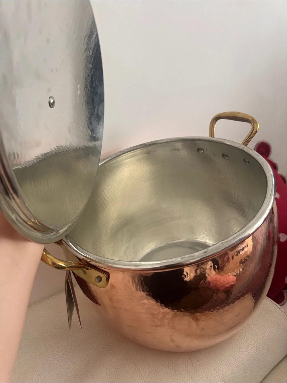 Ruffoni Hammered Copper Stockpot with Lid - Copper